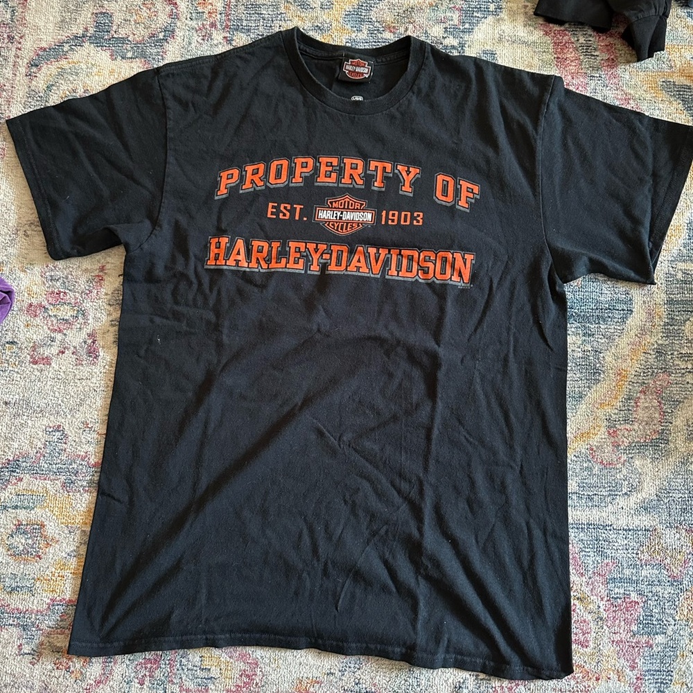Vintage black Harley Davison tee